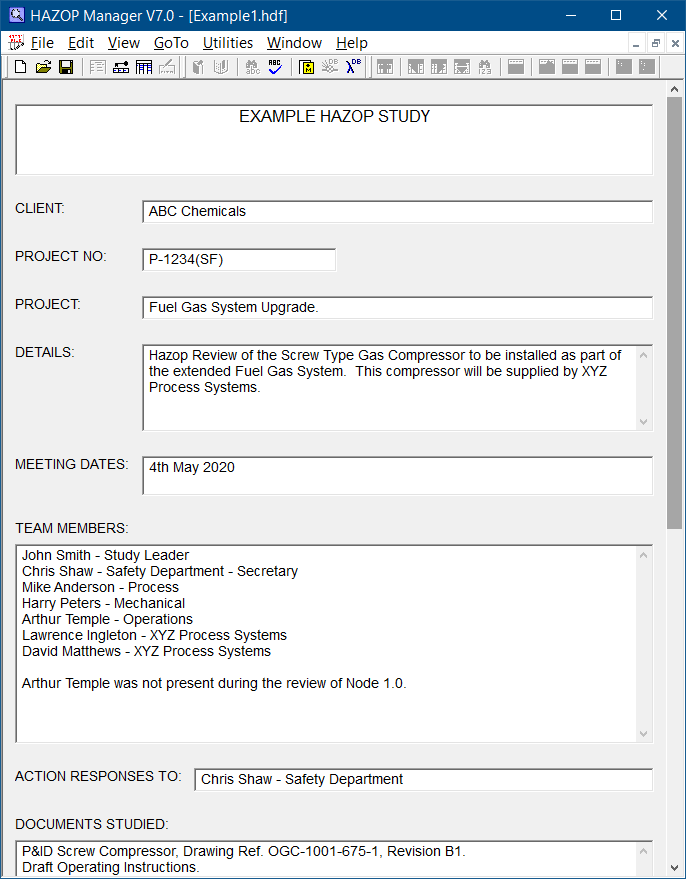 Hazop Software General Information