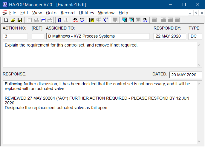 Hazop Software Response Review